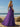 Hand Made Floral Beaded Prom Dress With Split - Purple