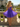 3D Rose Boned Off Shoulder Mini Ball Gown Prom Dress in Purple
