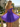 3D Rose Boned Off Shoulder Mini Ball Gown Prom Dress in Purple