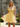 3D Rose Boned Off Shoulder Mini Ball Gown Prom Dress in Yellow