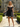 3D Rose Boned Off Shoulder Mini Ball Gown Prom Dress in Black