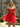 3D Rose Boned Off Shoulder Mini Ball Gown Prom Dress in Red