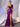 3D Rose Sheer Bodice Boned Satin Mermaid Prom Dress Long-Purple