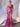 3D Rose Sheer Bodice Boned Satin Mermaid Prom Dress Long-Hot Pink