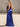 3D Rose Sheer Bodice Boned Satin Mermaid Prom Dress Long - Royal Blue