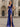 3D Rose Sheer Bodice Boned Satin Mermaid Prom Dress Long - Royal Blue