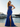 Crystal Lace Embroidery Mermaid Prom Dress With Ruffle - Royal Blue