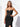 Crystal Lace Embroidery Long Mermaid Prom Dress With Ruffle in Black