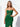 Crystal Lace Embroidery Long Mermaid Prom Dress With Ruffle in Emerald Green