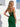 Crystal Lace Embroidery Long Mermaid Prom Dress With Ruffle in Emerald Green