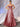 Cut Front Crost Top Pleats Boned Ball Gown Prom Dress Long-Watermelon Red