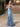 V-Neck Ruched Bust Long Mermaid Prom Dress With Waist Drop-Baby Blue