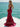 V-Neck Ruched Bust Long Mermaid Prom Dress With Waist Drop - Burgundy