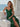 V-Neck Ruched Bust Long Mermaid Prom Dress With Waist Drop - Green