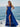 V-Neck Ruched Bust Long Mermaid Prom Dress With Waist Drop - Royal Blue