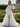 Lace Puff Sleeve Illusion Embroidery Ball Gown Wedding Dress - Ivory