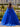 Bow Back Off Shoulder Sparkly Tulle Long Formal Quinceanera Dress With Drop in Royal Blue