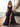Bodice Spaghetti Strap Satin A-Line Prom Dress With Slit - Black