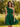 One Shoulder Homecoming Cocktail Dress Short A-Line in Emerald Green
