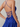 Halter Chiffon Embroidery 3D Flower Mini A-Line Homecoming Dress in Royal Blue