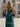 Halter Deep V-Neck A-Line Lace Up Long Prom Dress With Shawl in Teal