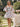Off Shoulder Printing Floral Chiffon Boned Layered Mini A-Line Prom Dress in White Floral