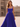 Tank Square Neck Beading Corset Lace Up Chiffon Long A-Line Prom Dress in Purple