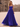 Tank Square Neck Beading Corset Lace Up Chiffon Long A-Line Prom Dress in Purple
