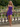 Scoop Neck Ruffle Hem Mini A-Line Prom Dress in Purple