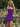 Scoop Neck Ruffle Hem Mini A-Line Prom Dress in Purple