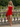 Scoop Neck Ruffle Hem Mini A-Line Prom Dress in Red