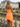 Scoop Neck Ruffle Hem Mini A-Line Prom Dress in Orange