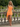 Scoop Neck Ruffle Hem Mini A-Line Prom Dress in Orange