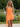 Scoop Neck Ruffle Hem Mini A-Line Prom Dress in Orange