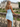 Scoop Neck Ruffle Hem Mini A-Line Prom Dress in Light Blue