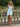 Scoop Neck Ruffle Hem Mini A-Line Prom Dress in Light Blue