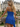 Square Neck Ruffle Mini A-Line Prom Dress in Royal Blue
