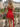 Square Neck Ruffle Mini A-Line Prom Dress in Red