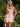 Square Neck Ruffle Mini A-Line Prom Dress in Pink