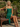 Square Neck Ruffle Mini A-Line Prom Dress in Emerald Green