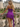 Square Neck Ruffle Mini A-Line Prom Dress in Purple