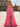 Sparkly Beading Bow Lace Illusion Layered Ruffles A-Line Long Prom Dress - Hot Pink