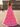 Sparkly Beading Bow Lace Illusion Layered Ruffles A-Line Long Prom Dress - Hot Pink