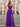 Halter Cut Front Pleated A-Line Lace Up Long Prom Dress With Shawl - Purple