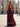 Halter Cut Front Pleated A-Line Lace Up Long Prom Dress With Shawl - Burgundy