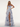 Cut Front Lace Floral Pleated Layered Ruffle Hem Long A-Line Prom Dress With Slit - Blue Floral