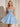 Bow Waist Sparkly Beading Strapless Zipped Bodice A-Line Mini Prom Dress in Sky Blue