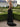 V-Neck Ruched Bodice Pleated Chiffon Long A-Line Prom Dress With Shawl in Black