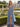 V-Neck Ruched Bodice Pleated Chiffon Long A-Line Prom Dress With Shawl in Dusty Blue
