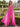 V-Neck Ruched Bodice Pleated Chiffon Long A-Line Prom Dress With Shawl in Hot Pink